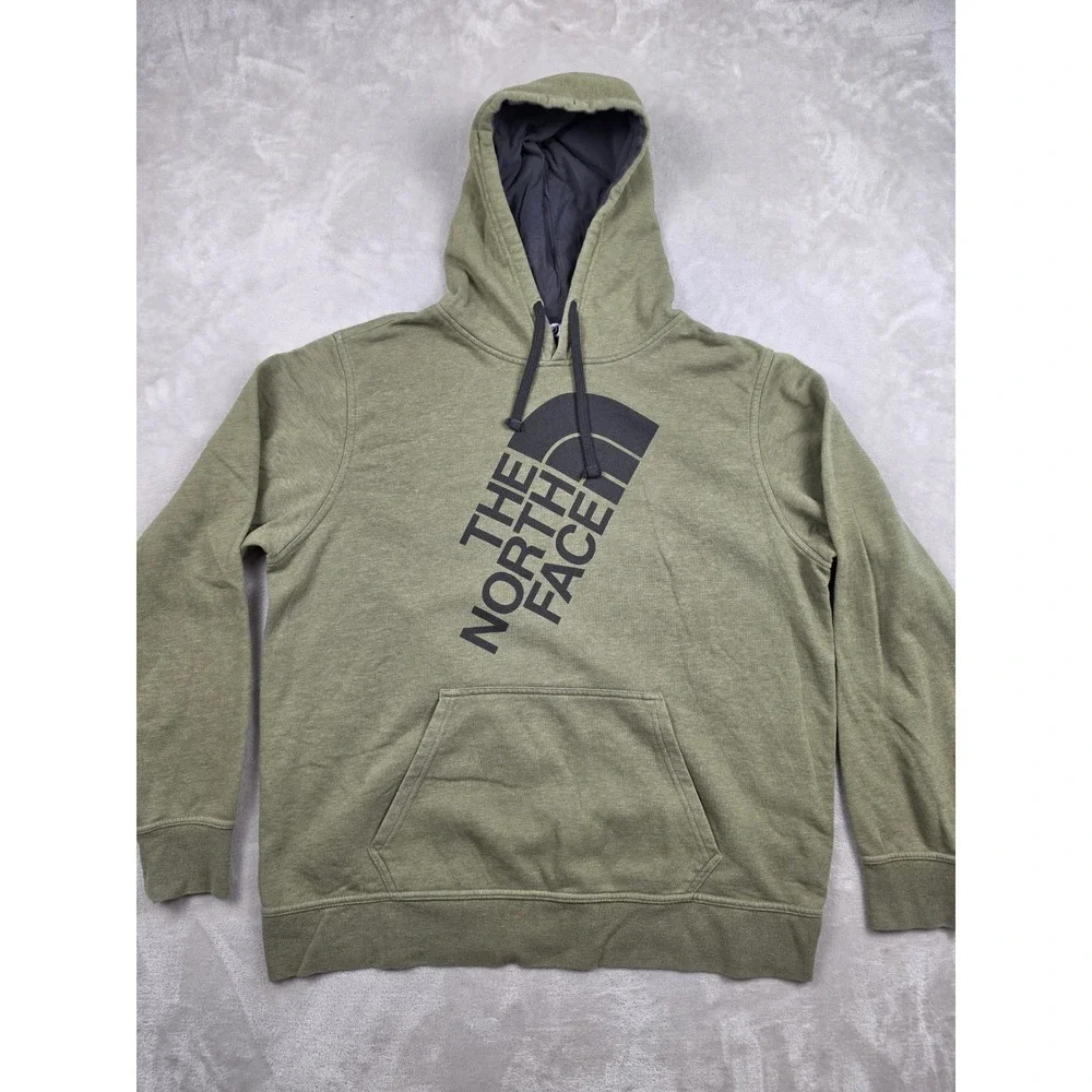 The North Face Hoodie Mens XL Green Big Logo Pullover Sweatshirt Activewear